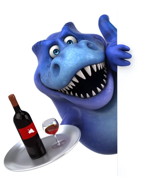 Personaggio dei cartoni animati contenente vino — Foto Stock