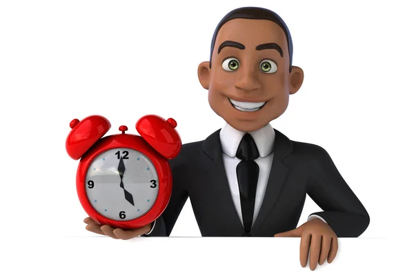 Businessman holding clock — Stock Photo, Image