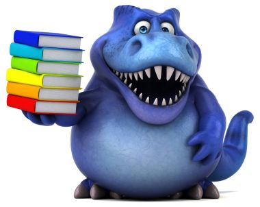  kitap tutan çizgi film karakteri