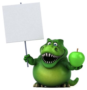 komik karikatür karakter holding meyve 