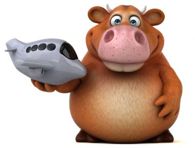  çizgi film karakteri holding uçak 