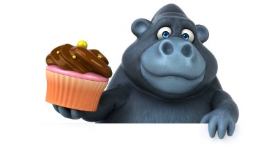 cupcake tutarak çizgi film karakteri