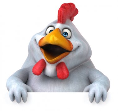 Eğlenceli tavuk holding kartı