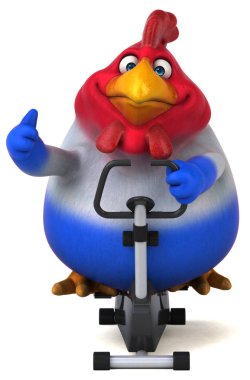 Eğlenceli tavuk Bisiklete binme 