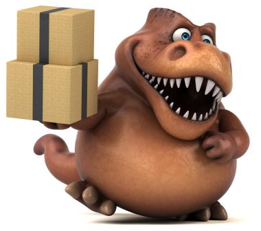 kutuları tutarak çizgi film karakteri