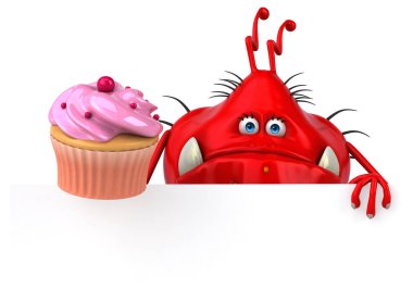 cupcake tutarak çizgi film karakteri 