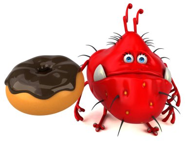  çizgi film karakteri çörek holding