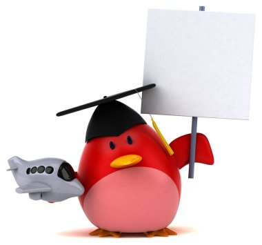  çizgi film karakteri holding uçak 