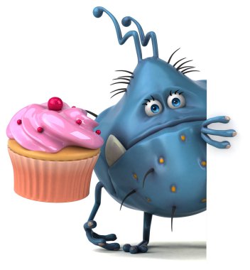 cupcake tutarak çizgi film karakteri 