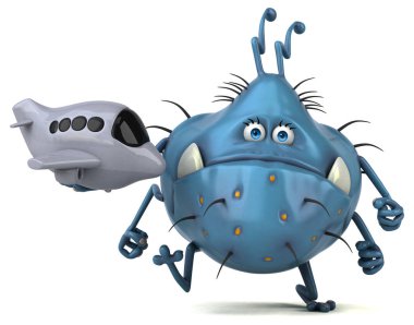  çizgi film karakteri holding uçak 