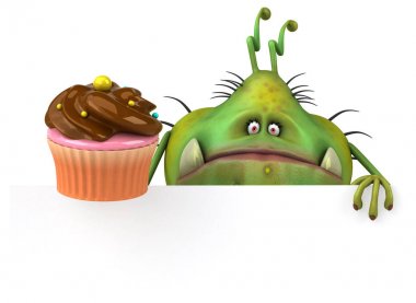 cupcake tutarak çizgi film karakteri 