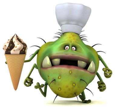  çizgi film karakteri holding dondurma 