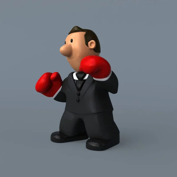 Business man in boxing gloves — Stock Photo, Image