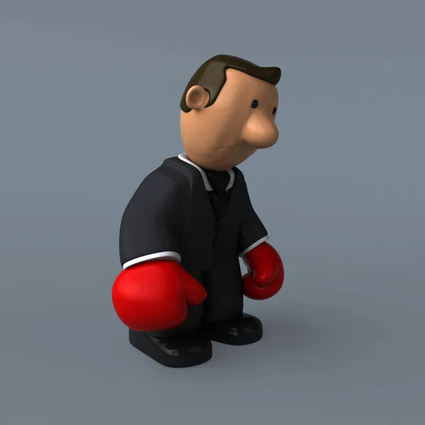 Affärsman i boxning handskar — Stockfoto
