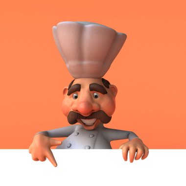Çizgi film Şef ile bayrak 