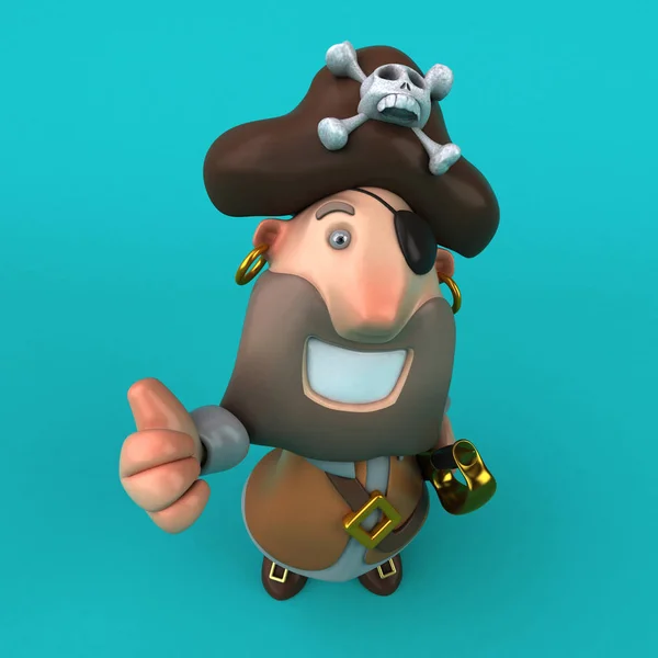 Pirata engraçado dos desenhos animados — Fotografia de Stock