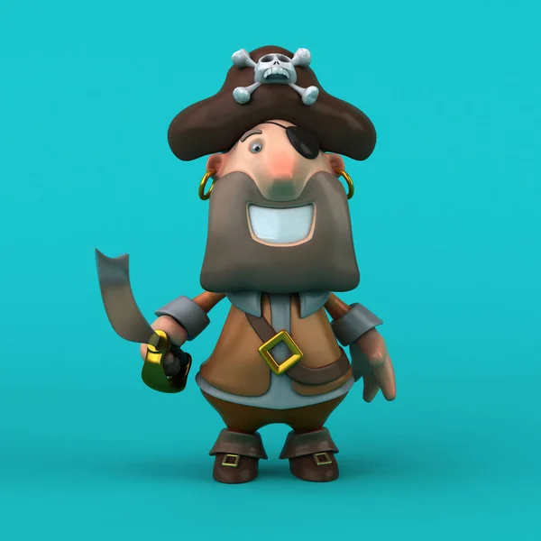 Divertido pirata de dibujos animados — Foto de Stock