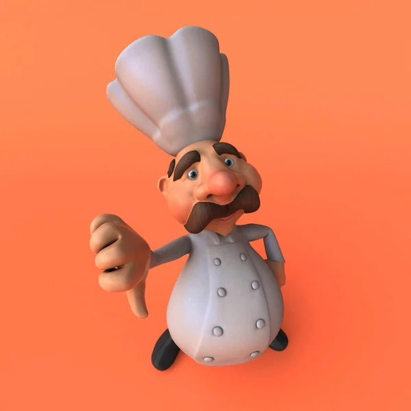 Leuk chef-kok illustratie — Stockfoto