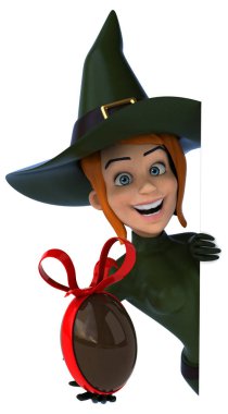 Seksi cadı holding yumurta