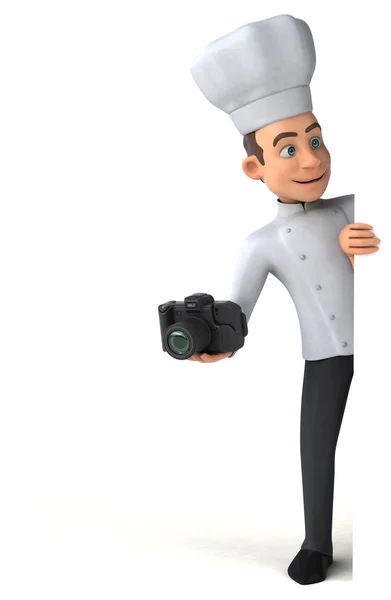 Chef che tiene la fotocamera — Foto Stock