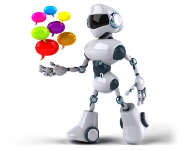  Robot holding kabarcıklar