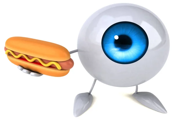 Ojo sosteniendo hotdog — Foto de Stock