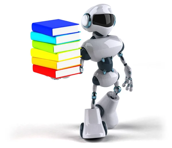 Робот холдингу книг — стокове фото