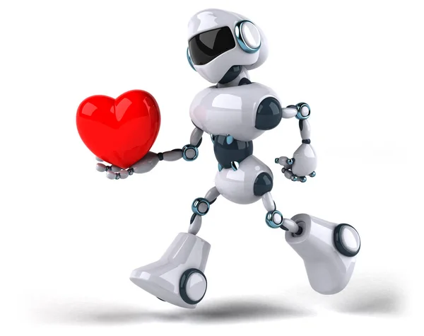 Robot holding heart — Stock Photo, Image