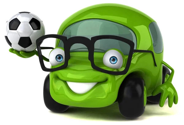 Samochód zabawa gospodarstwa piłkę — Zdjęcie stockowe