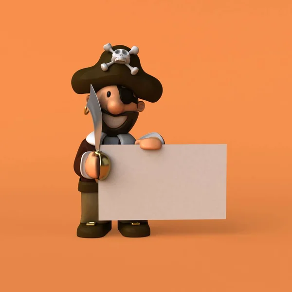 Pirata divertente - illustrazione — Foto Stock