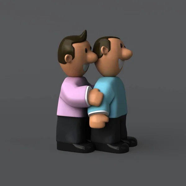 Eşcinsel çift - illüstrasyon — Stok fotoğraf