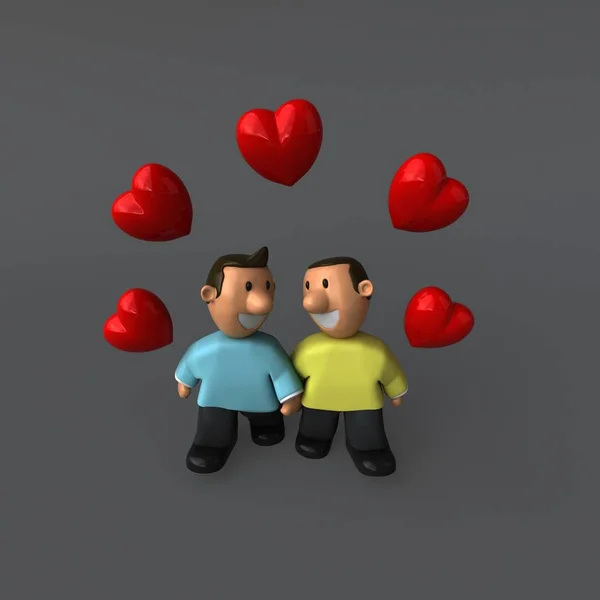 Gay couple -  Illustration — Stock Photo, Image