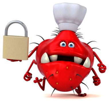 kilit tutan çizgi film karakteri  