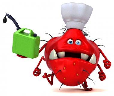 yağ ile eğlenceli çizgi film karakteri  