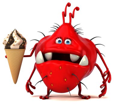 çizgi film karakteri dondurma ile 