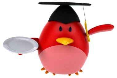 Plaka ile eğlenceli çizgi film karakteri