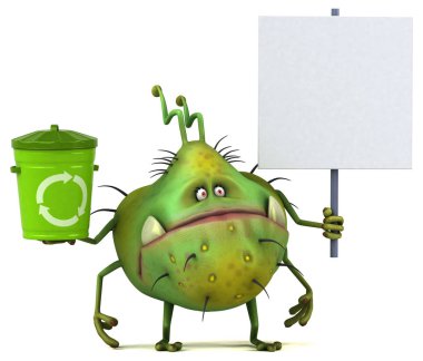 Depo gözü ile eğlenceli çizgi film karakteri   