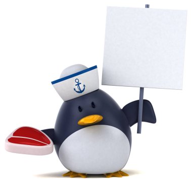 Eğlenceli çizgi film karakteri etli 