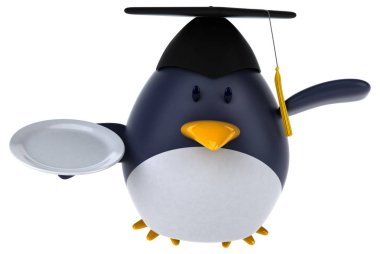 Plaka ile eğlenceli çizgi film karakteri