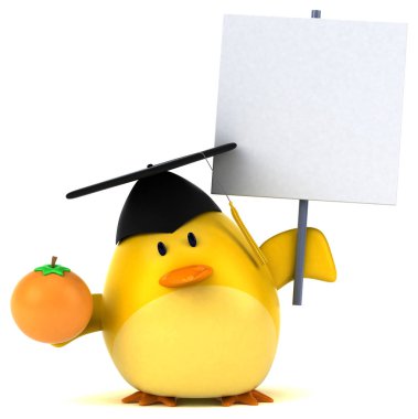 Meyve tutan çizgi film karakteri  