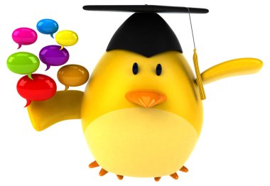 Kabarcıkları ile eğlenceli çizgi film karakteri 