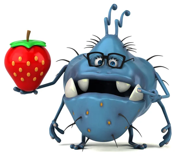 Personnage de dessin animé avec fraise — Photo