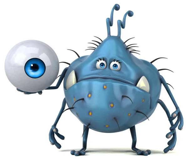 Cartoon character holding eye - — Stock Photo, Image