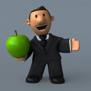 Çizgi film karakteri işadamı 