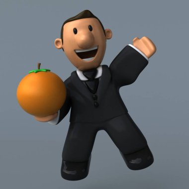 Çizgi film karakteri işadamı 