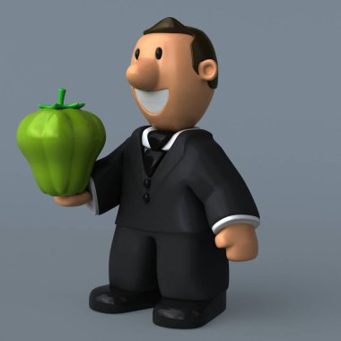 Çizgi film karakteri işadamı 