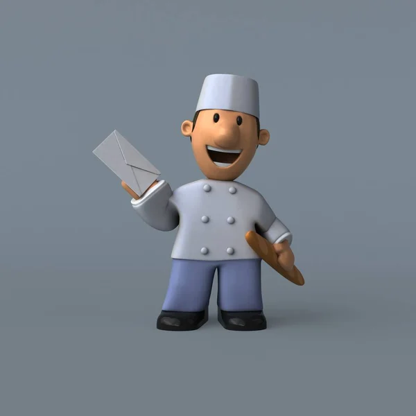 Cartoon karakter baker — Stockfoto