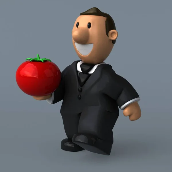 Homem de negócios personagem dos desenhos animados — Fotografia de Stock