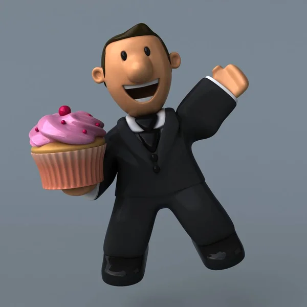 Мультфильм персонаж бизнесмен — стоковое фото