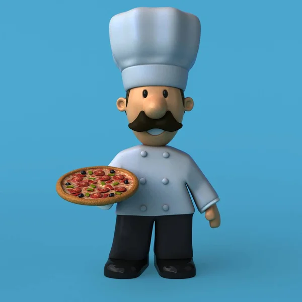 Divertido personaje de dibujos animados chef — Foto de Stock